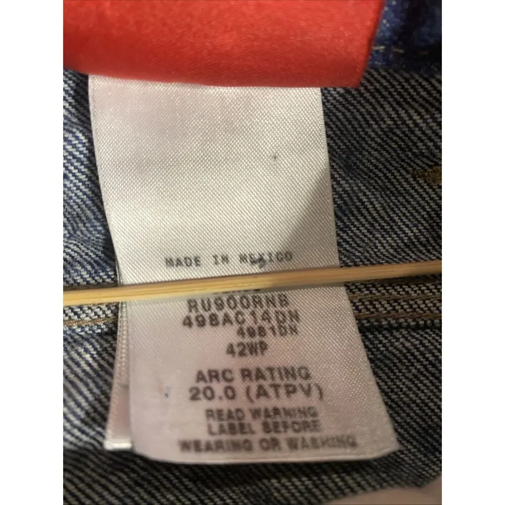 Dickies FR 2112 Jeans Mens 32X26.5 Flame Resistant Dark Wash Blue Denim RU900RNB